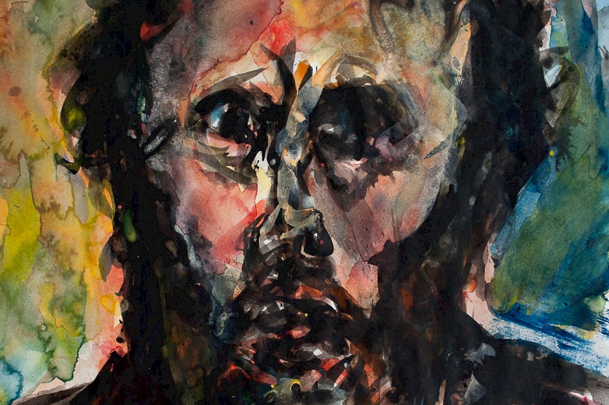 Self-portrait in red (1992)