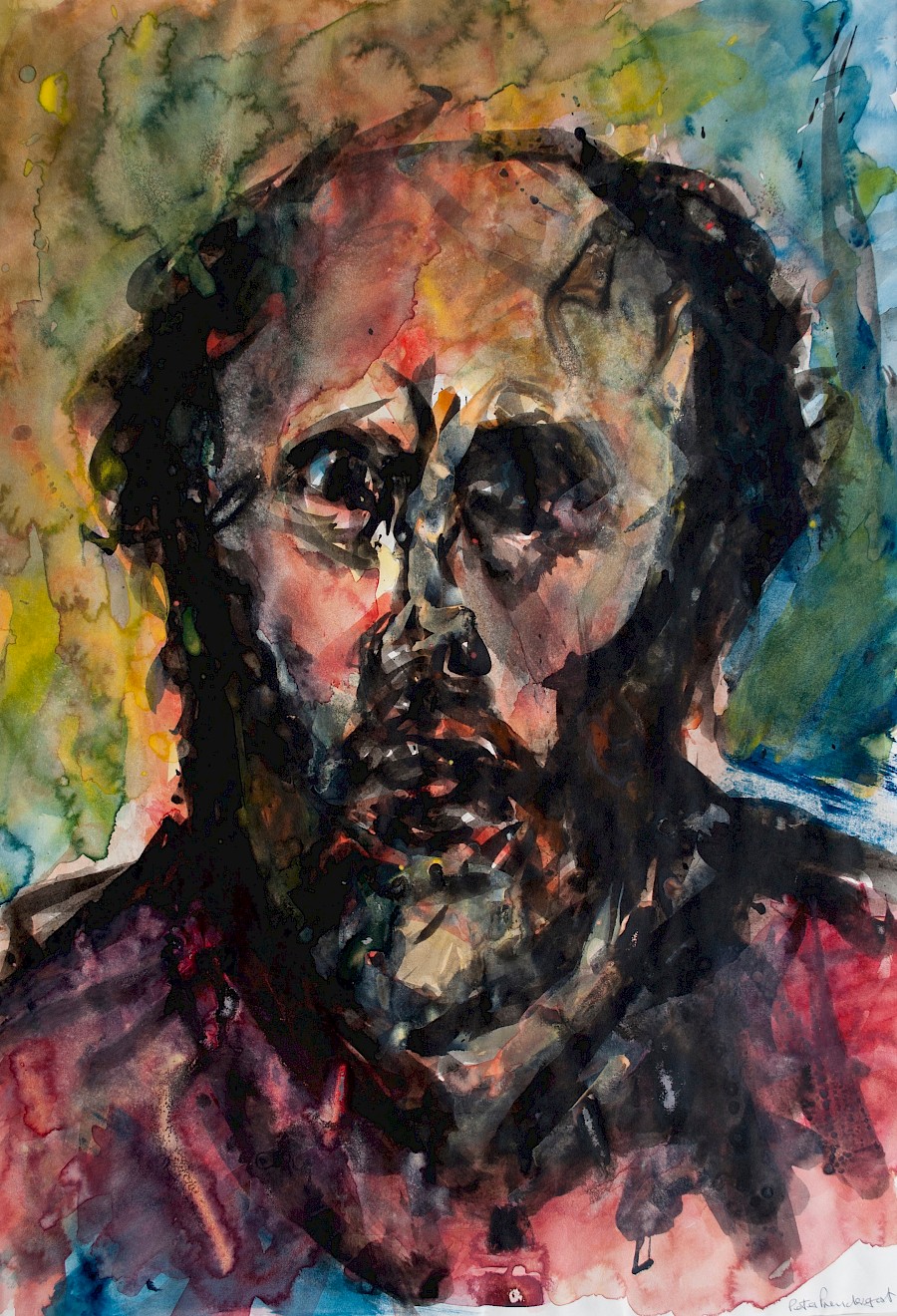 October 2019, 'Self portrait in Red', 1992