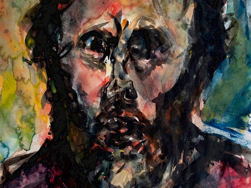 October 2019, 'Self portrait in Red', 1992