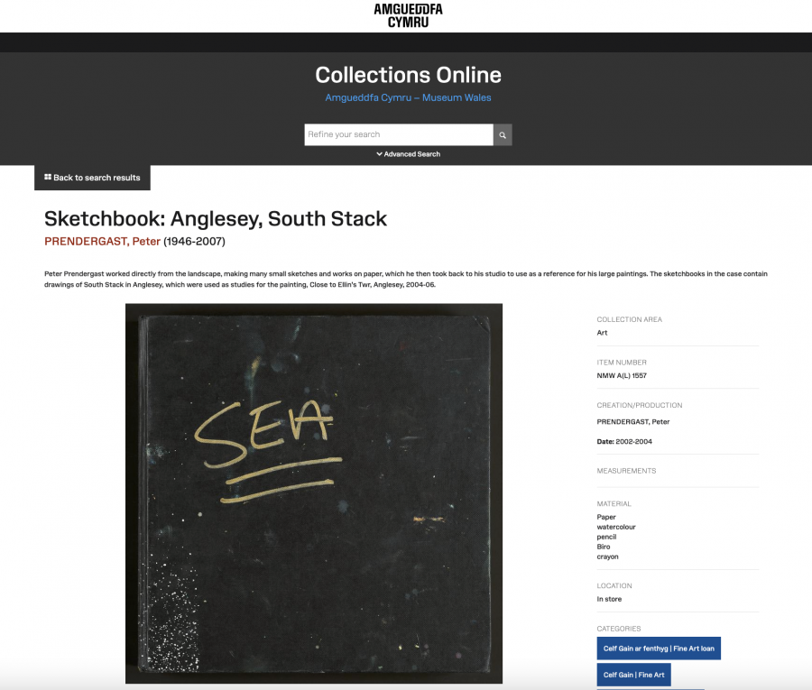 Digital archive: Sketchbooks: Amgueddfa Cymru